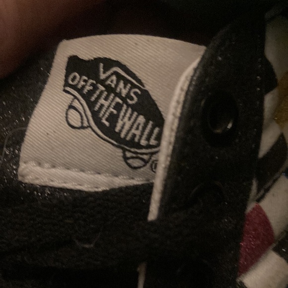 Vintage Vans Off the Wall high top with glitter checkers - Picture 6 of 8